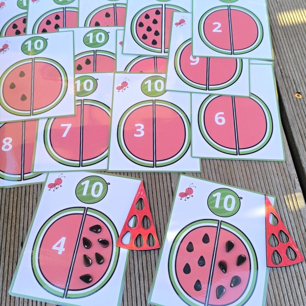 Aktivity letní pro děti meloun první počítání semínek-4